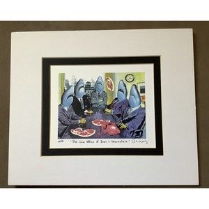 Nelson De La Nuez - The Law Office of Jaws & Sharkstein - Signed Print Pop Art